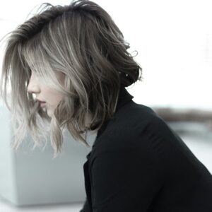 Woman with a bob hairstyle