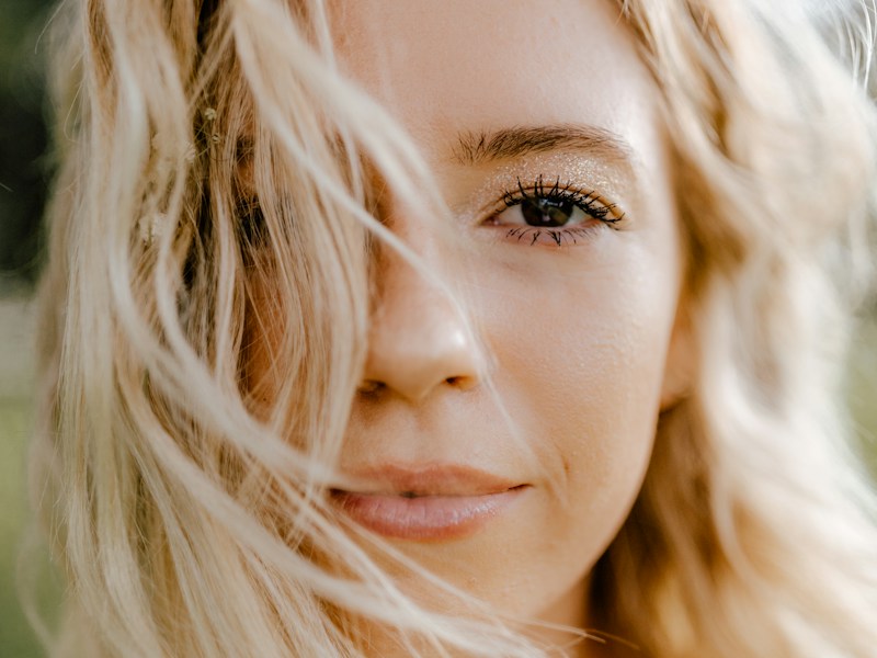Woman with natural everyday hair